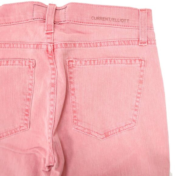 Current/Elliott The Side Slit Stiletto Jeans in Faded Red (Pink) Sz 24 NWT $208 - Picture 10 of 11